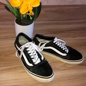 Black low top Vans